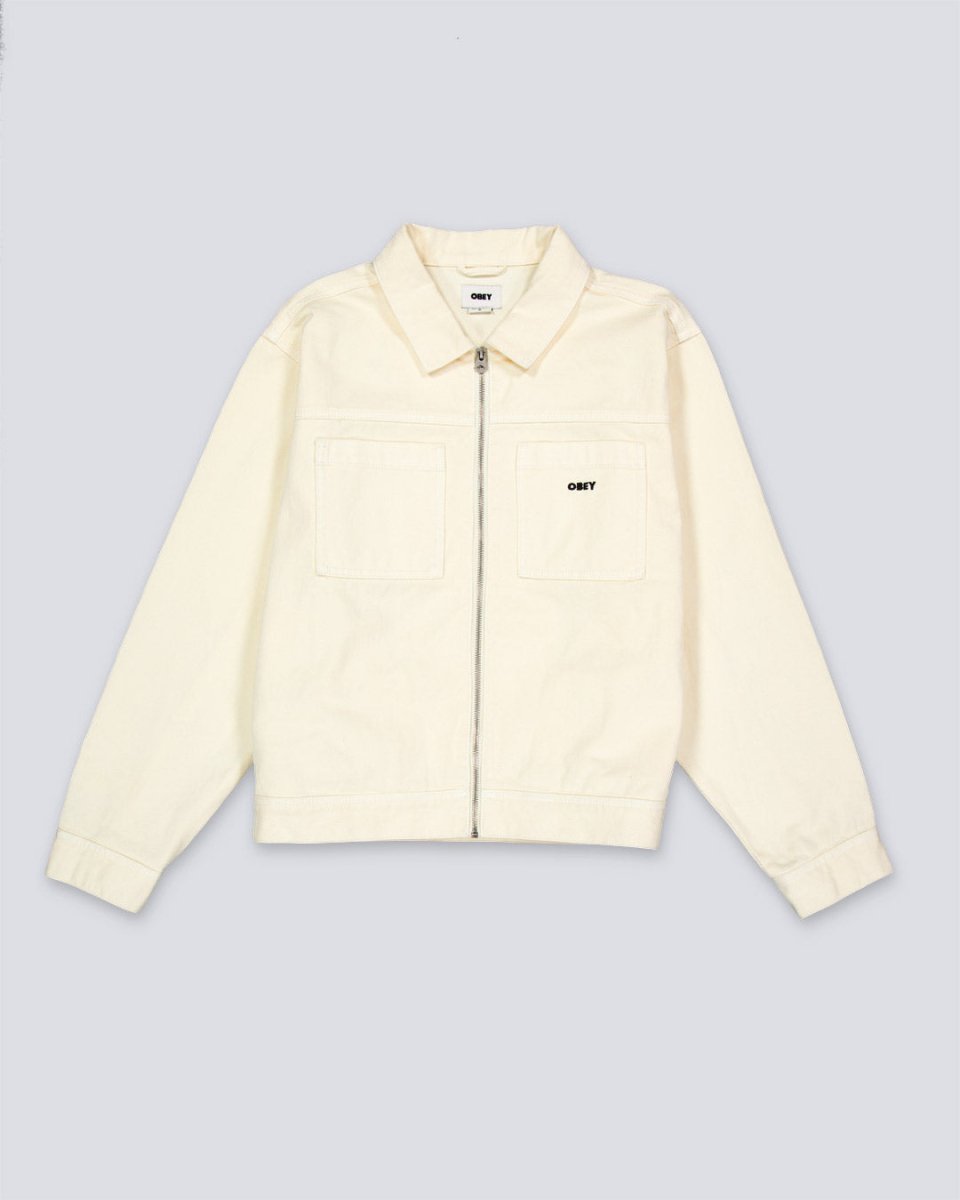 Chaqueta Obey Icon Hardwork Beige Hombre 121800591-UBL LEGIT ®