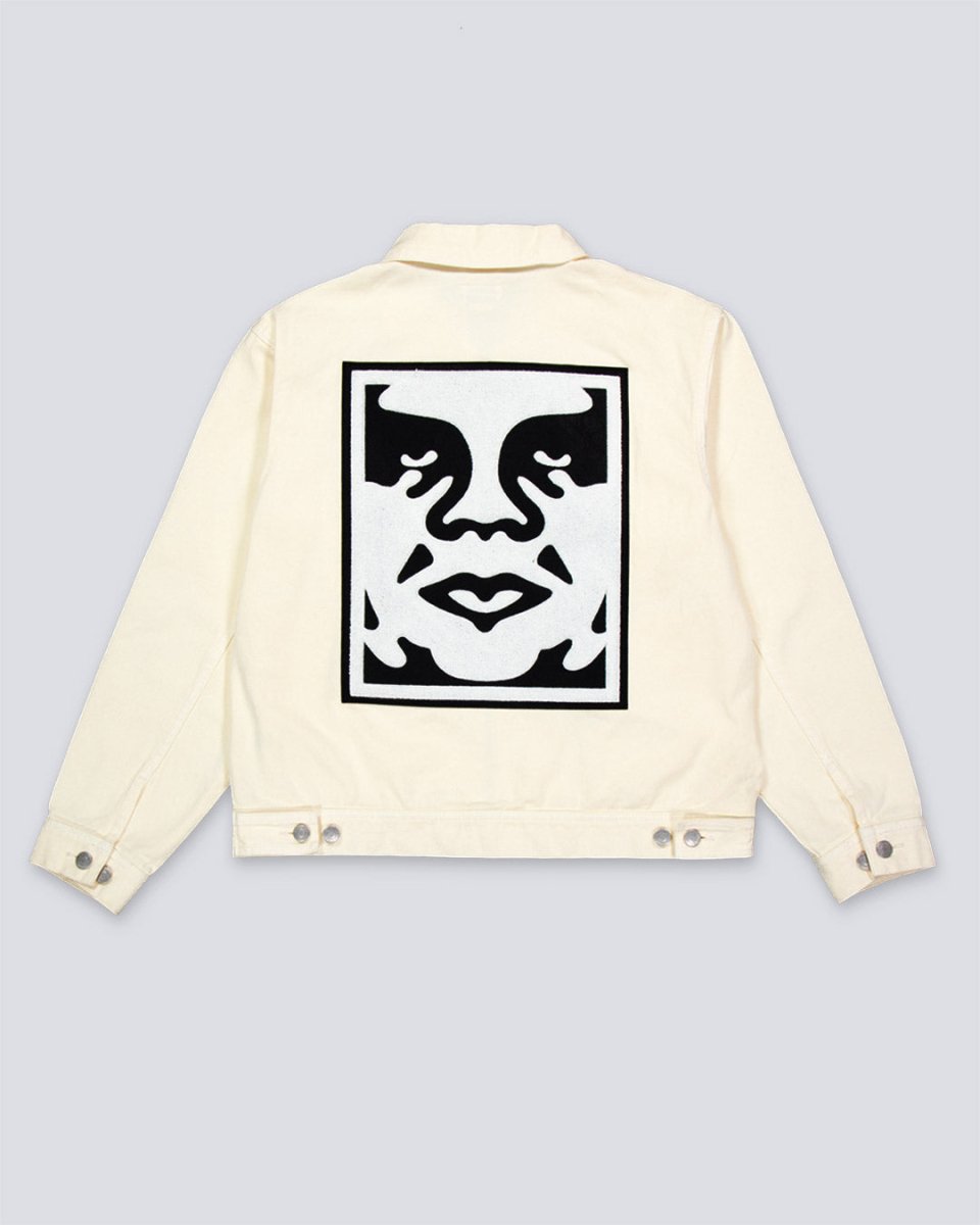 Chaqueta Obey Icon Hardwork Beige Hombre