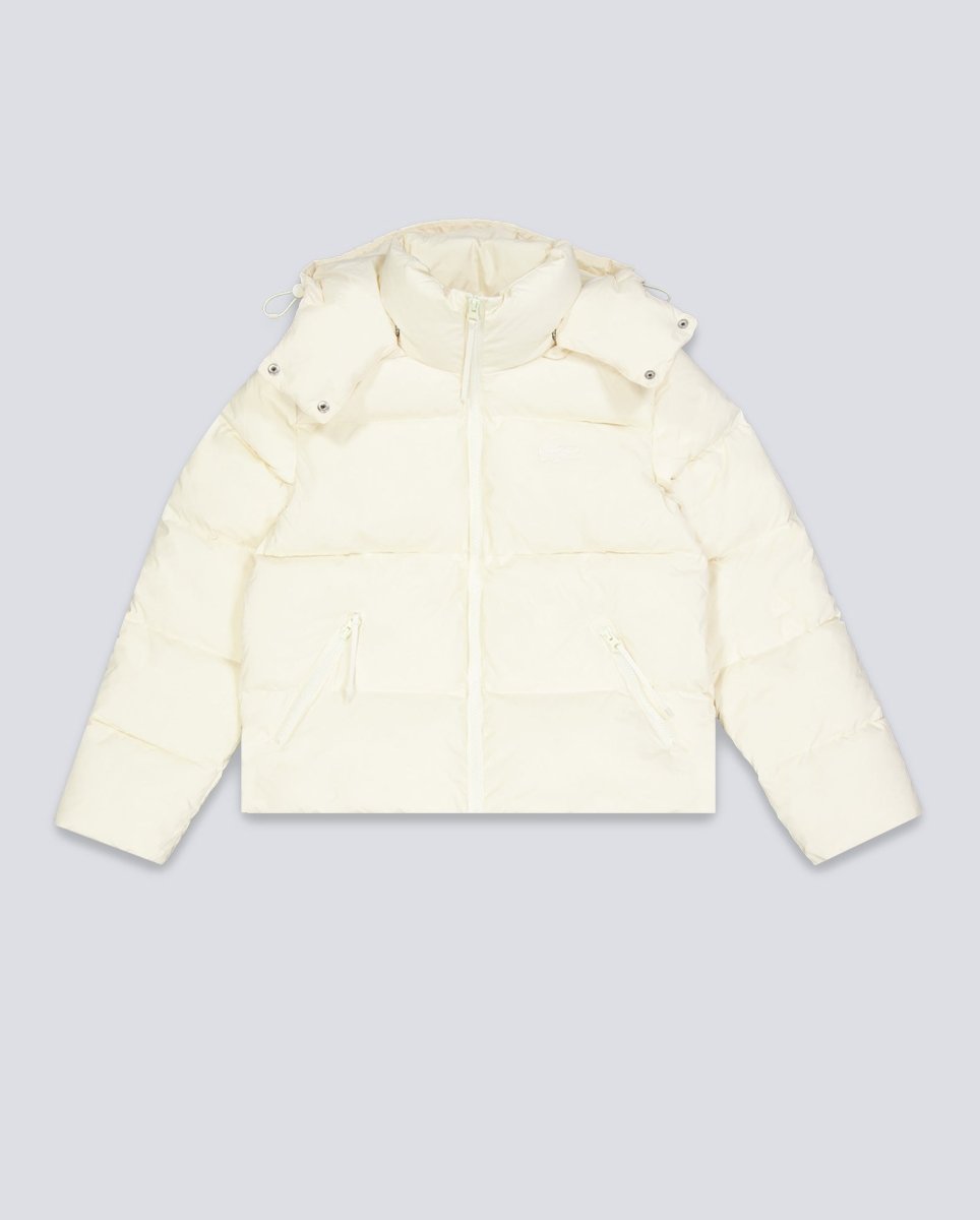 Chaqueta De Plumas Lacoste Blouson Beige Mujer
