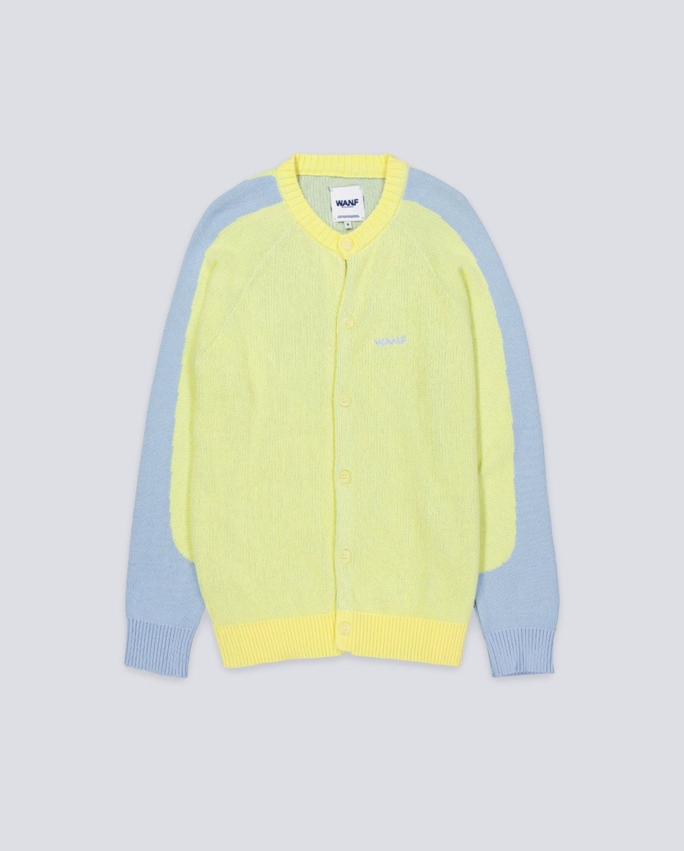 Cárdigan We Are Not Friends Office Pastel Amarillo Unisex