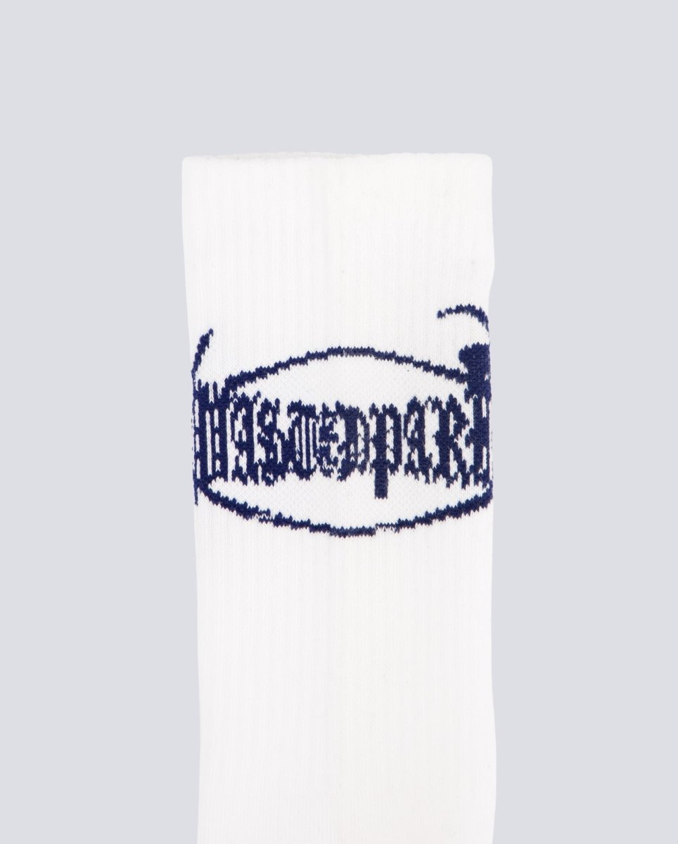 Calcetines Wasted Paris Socks Boiler Blanco Y Azul Unisex