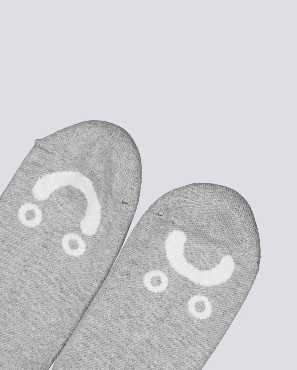 Calcetines Polar Skate Ribs Socks Happy Sad Gris Unisex