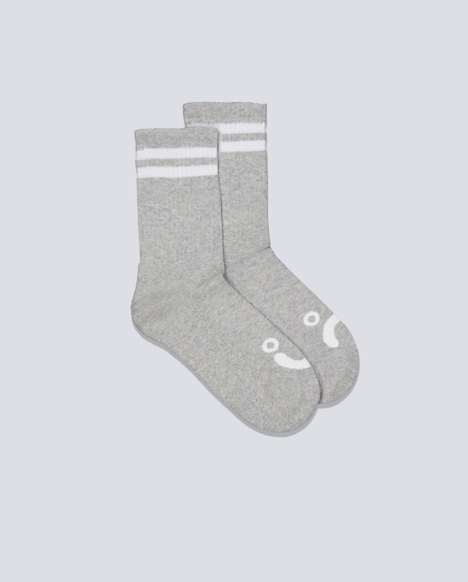 Calcetines Polar Skate Ribs Socks Happy Sad Gris Unisex