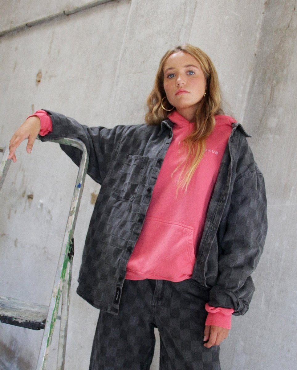 Sudadera Yuxus Magenta Vanguard Hoodie Rosa Unisex