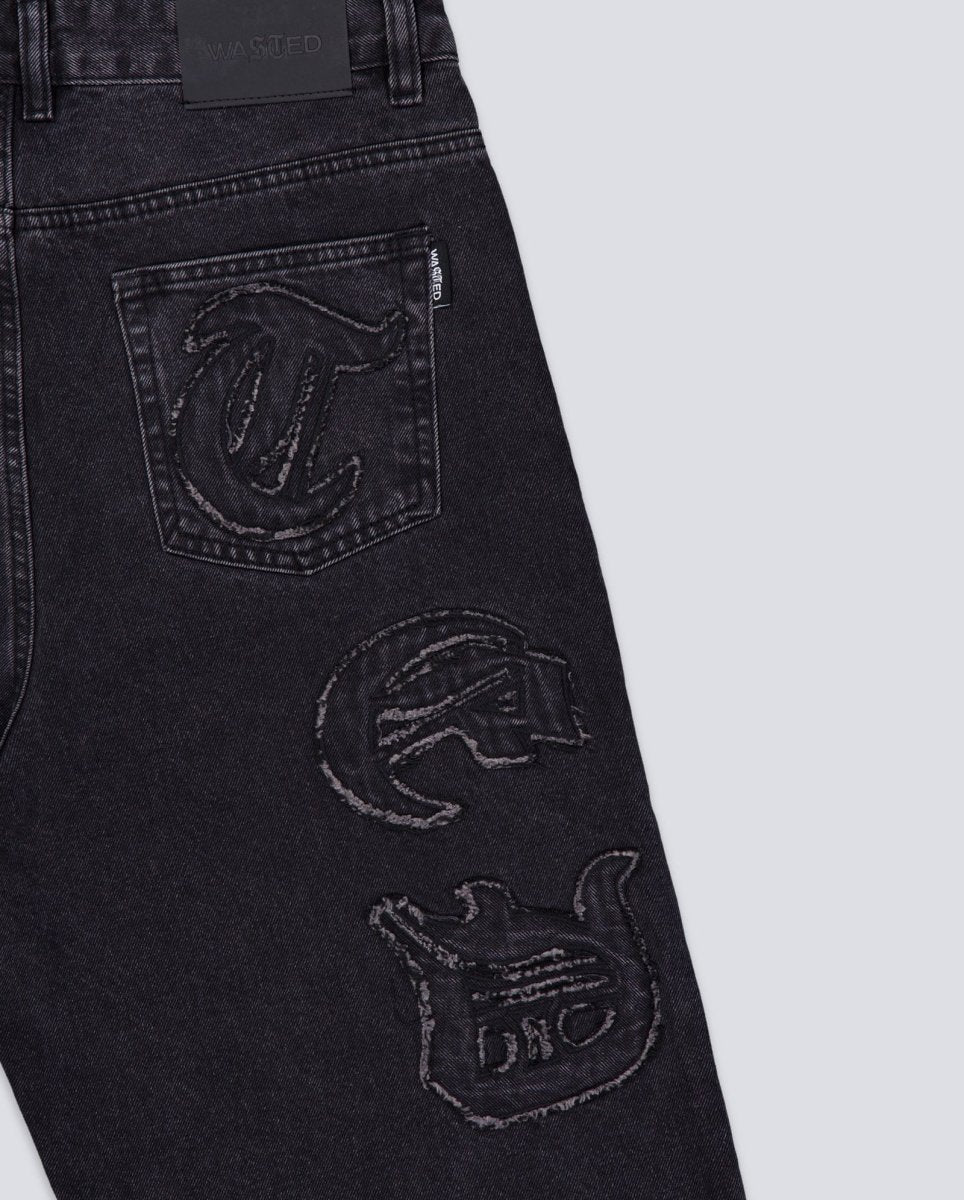 Pantalón Wasted Paris Kingdom Curve Negro Hombre