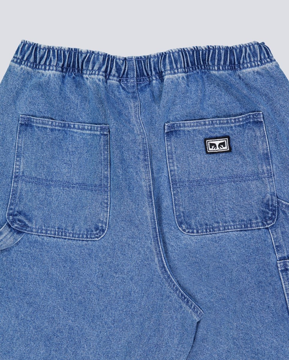 Pantalón Vaquero Corto Obey Easy Denim Azul Claro Hombre