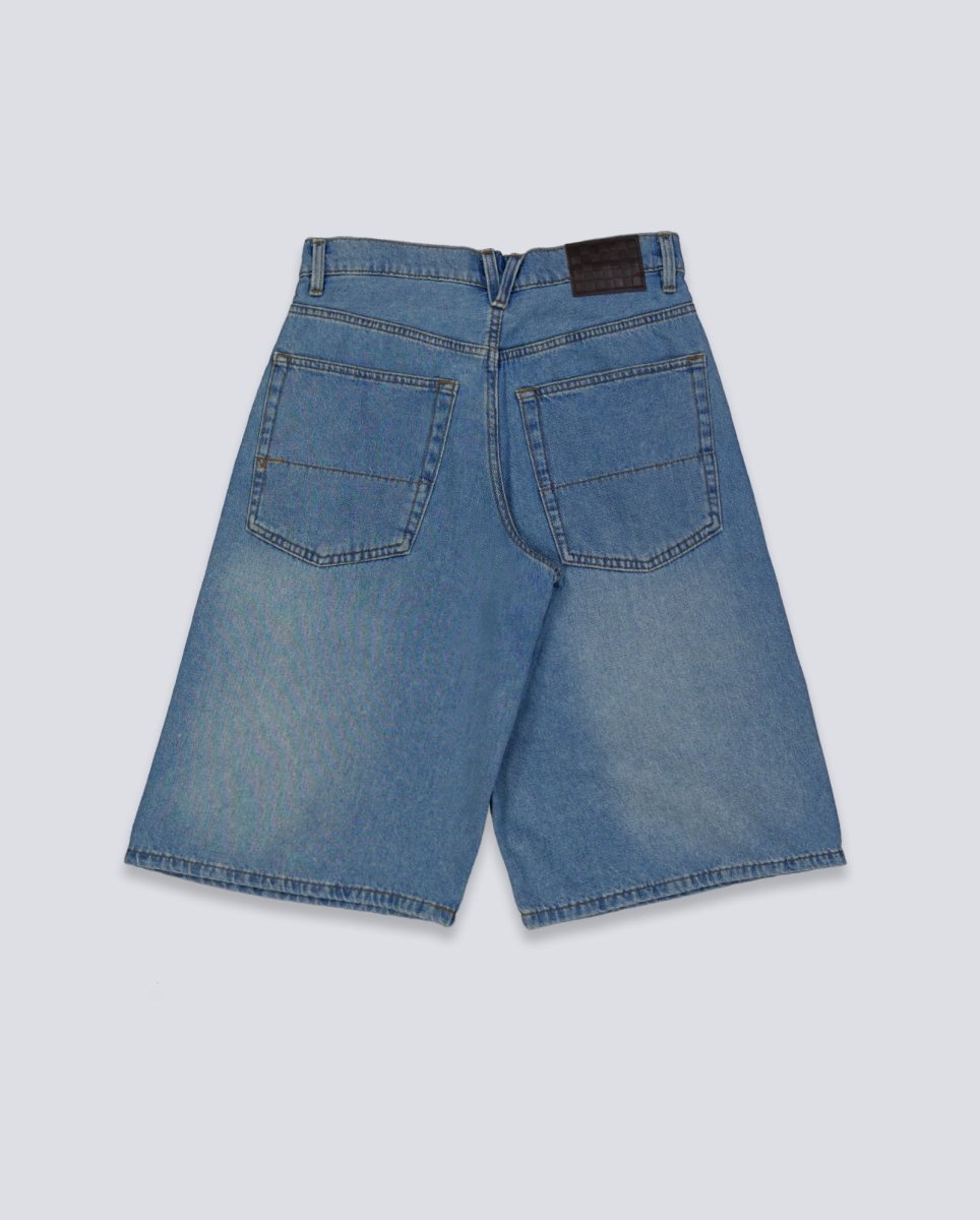 Pantalón Corto Vans Cinched Check Azul Mujer
