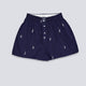Pantalón Corto Lacoste Jacquard De Popelín Azul Mujer