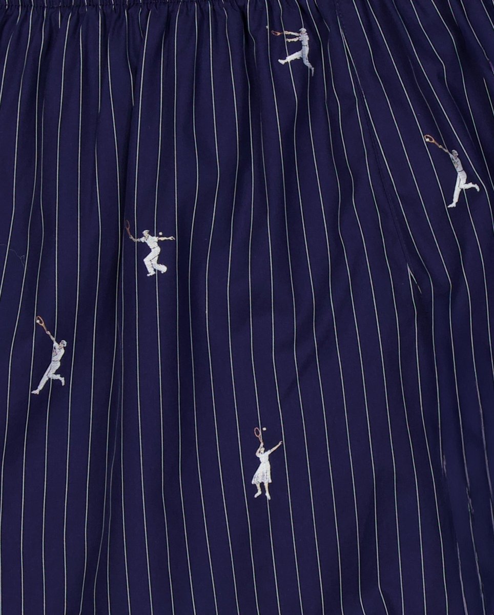 Pantalón Corto Lacoste Jacquard De Popelín Azul Mujer