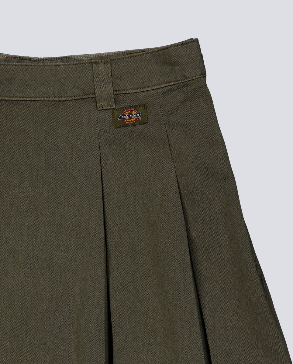 Falda Dickies Unionville Work Skirt Pleated Verde Mujer