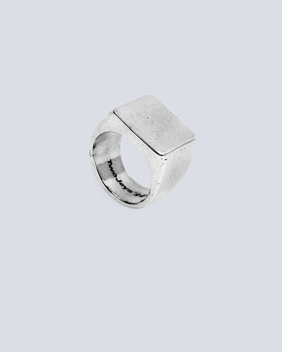 Anillo Twojeys Squared Plateado Unisex 202401001 joyas