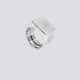 Anillo Twojeys Squared Plateado Unisex
