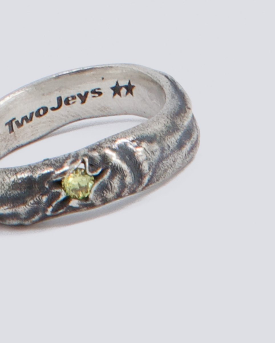 Anillo Twojeys Yellow Stone Ring Silver Plateado Unisex 311922300