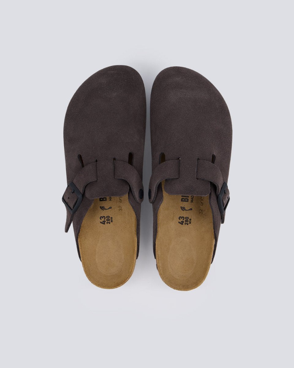 Birkenstock Boston Ante Gris Oscuro Hombre 1028552 zuecos