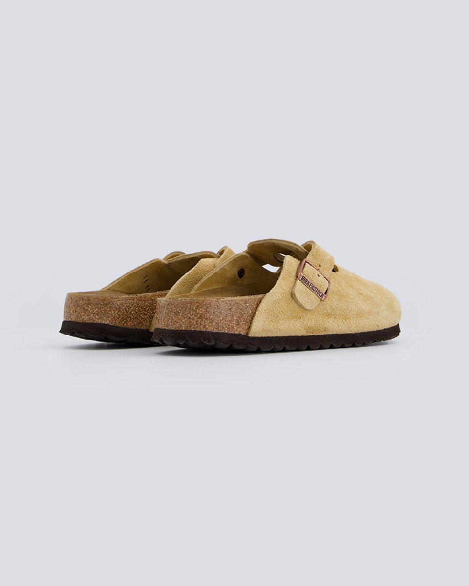 Birkenstock Boston Suede Beige Mujer 1026164 Zuecos