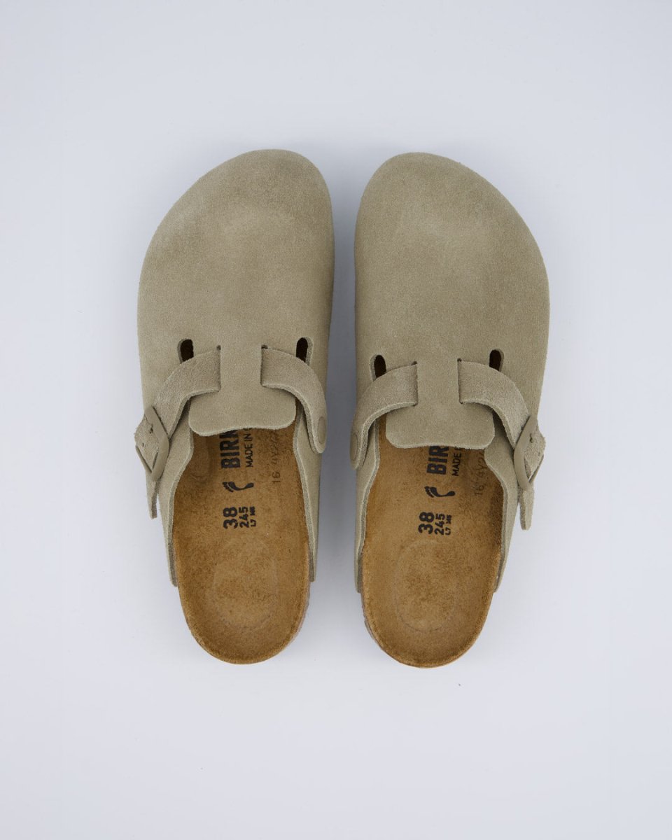 Birkenstock Boston Suede Caqui Claro Hombre 1025844 zuecos