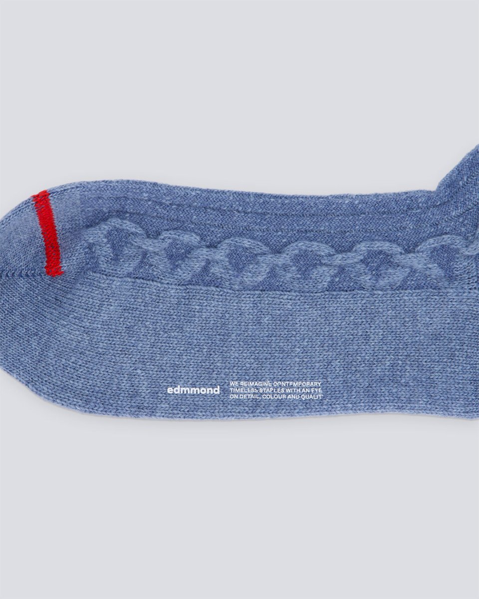 Calcetines Edmmond Studios Cable Knit Azul Unisex 325-94-04540