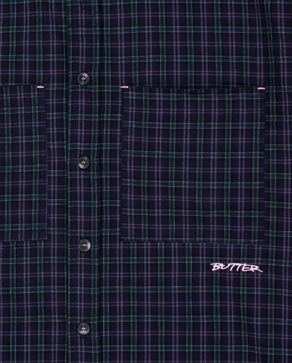 Camisa Butter Goods Plaid Azul Unisex BGQ1264403