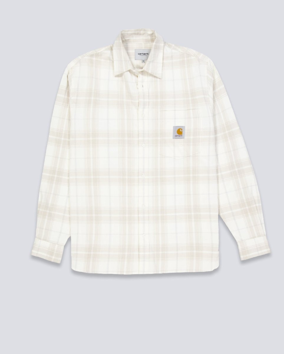 Camisa Carhartt WIP L/S Wilber de Cuadros Beige Unisex I035953-3J3XX