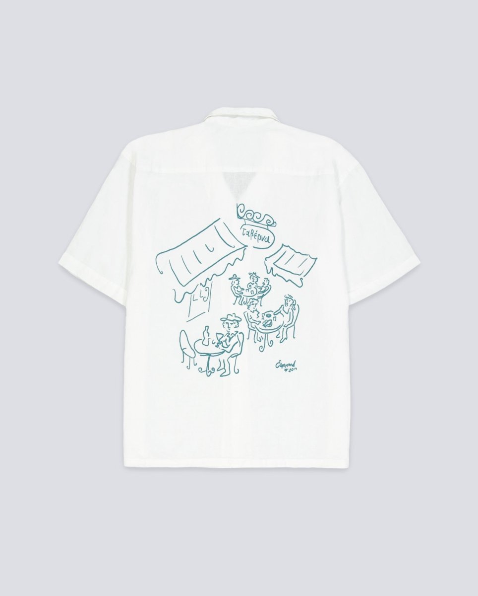 Camisa Edmmond Studios Taberna Short Sleeve Blanco Unisex 125-10-28000