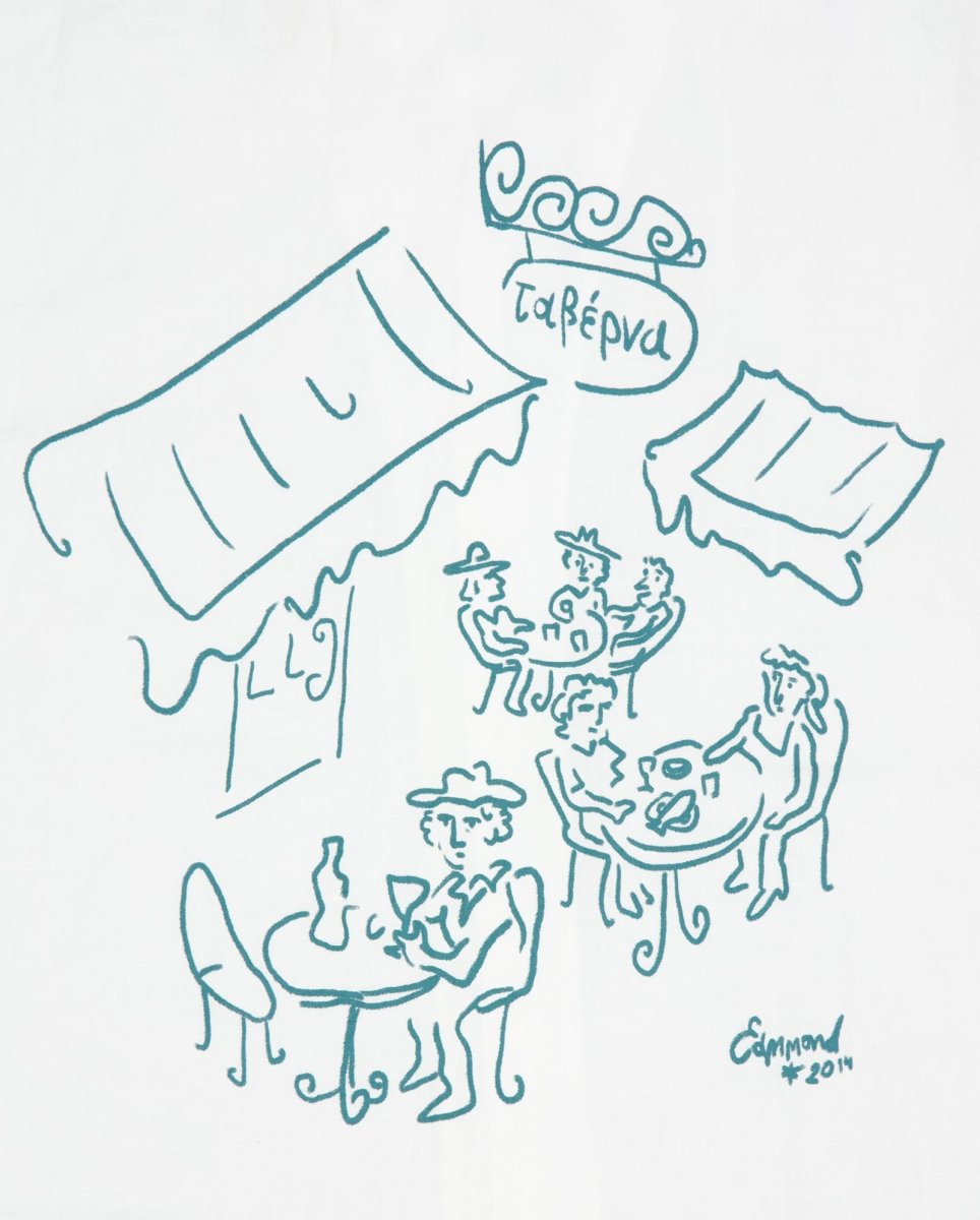 Camisa Edmmond Studios Taberna Short Sleeve Blanco Unisex 125-10-28000