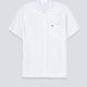 Camisa Lacoste Casual Manga Corta Azul Blanco Hombre