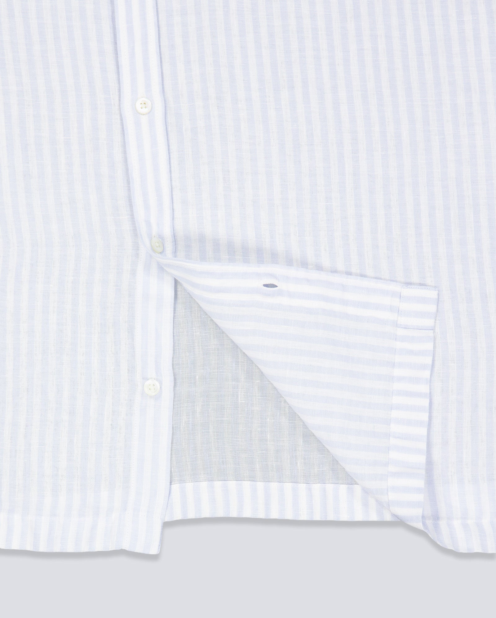 Camisa Lacoste Casual Manga Corta Azul Blanco Hombre CH8061-29I