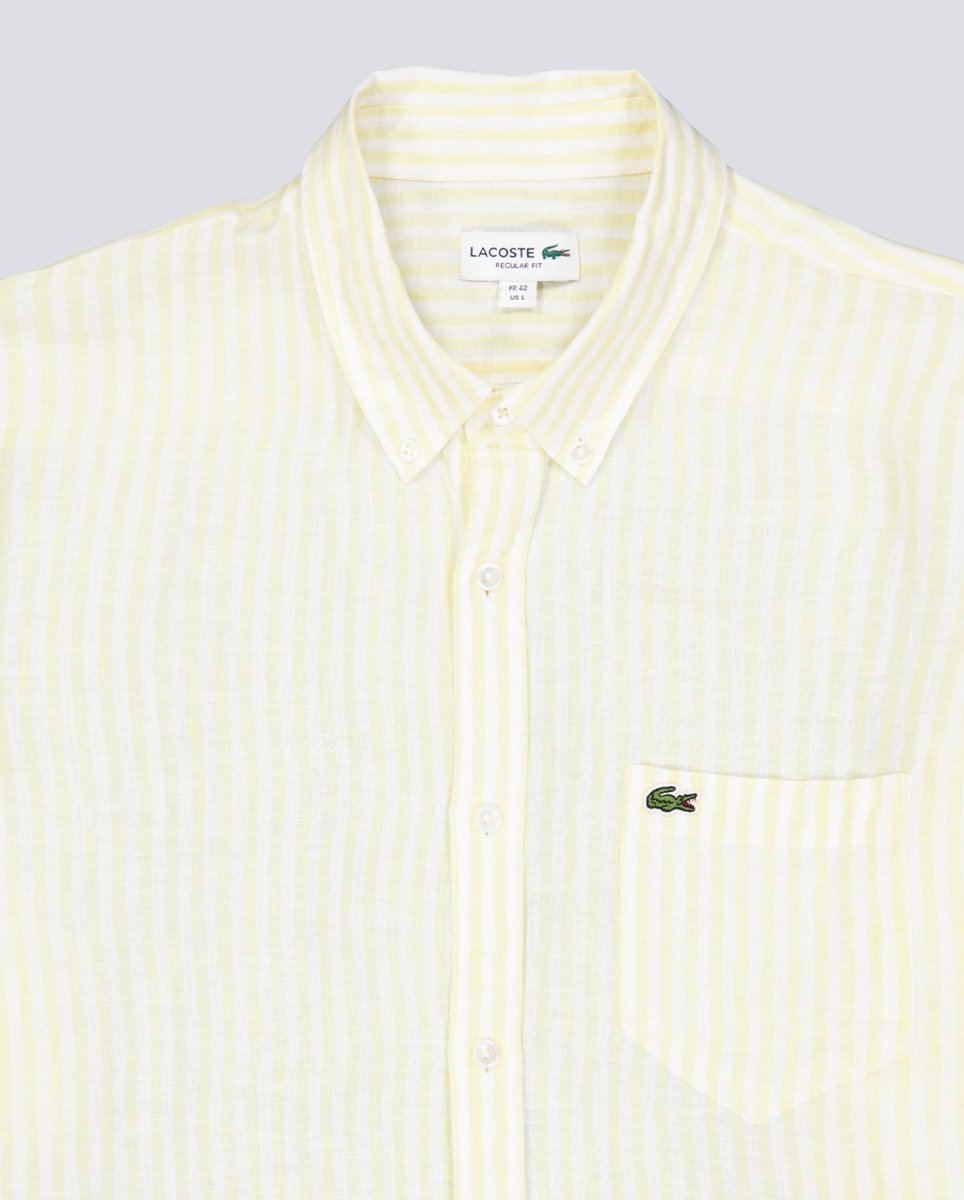 Camisa Lacoste Casual Manga Corta Azul Hombre CH8061-2AI