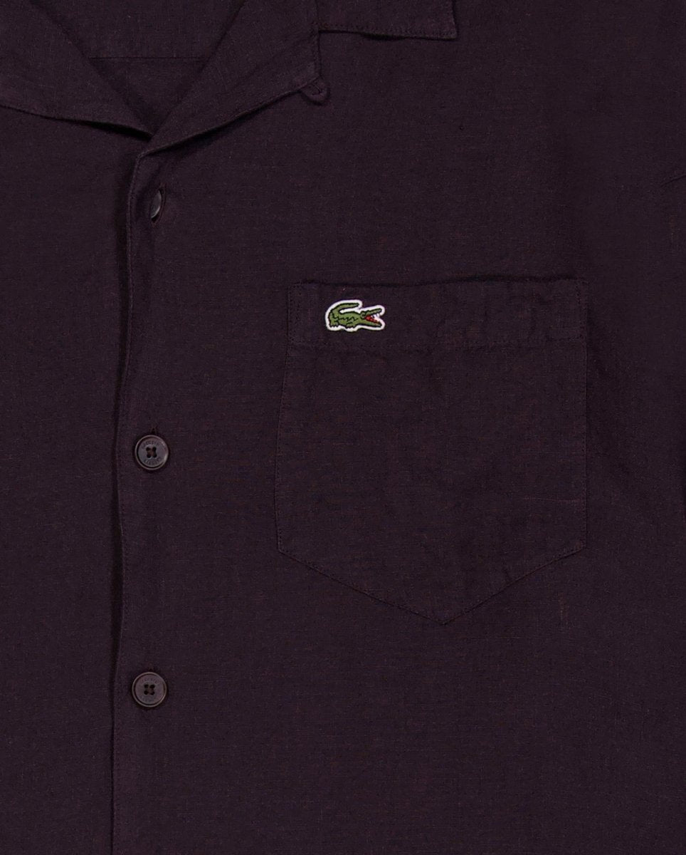 Camisa Lacoste Casual Manga Corta Marrón Hombre CH2339-3LA