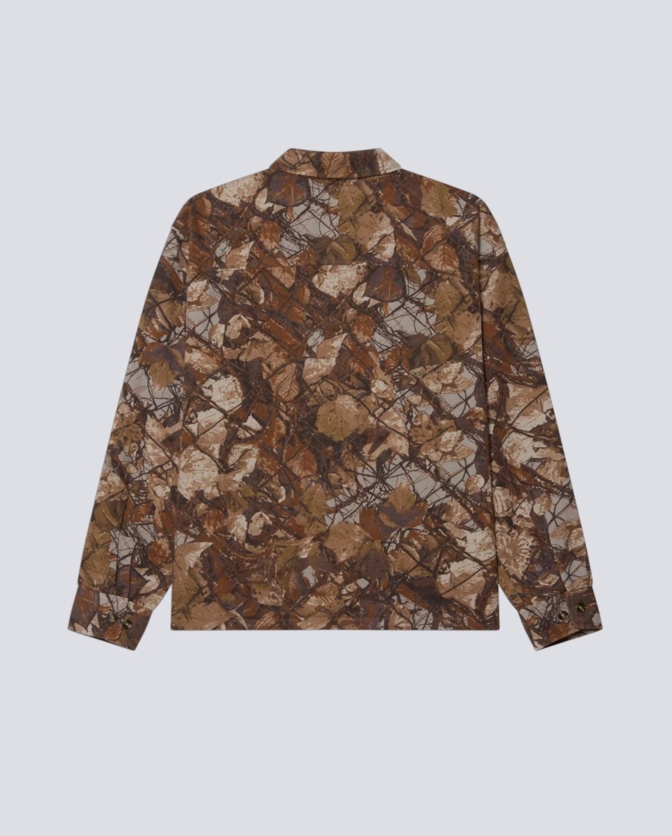 Camisa Obey Fence Camo Woven Marrón Hombre 181200422-FNC