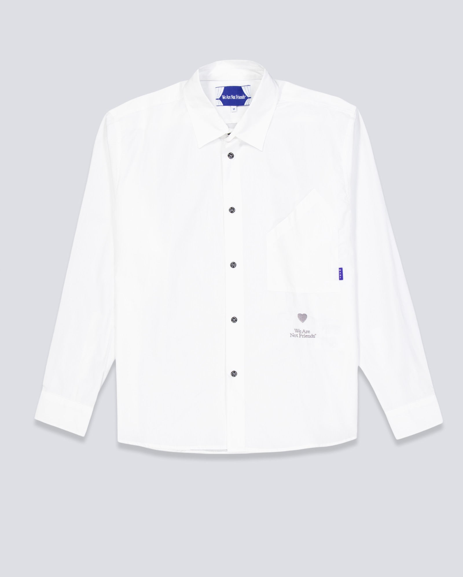 Camisa We Are Not Friends Work The Love Blanco Unisex WANFSS26-13