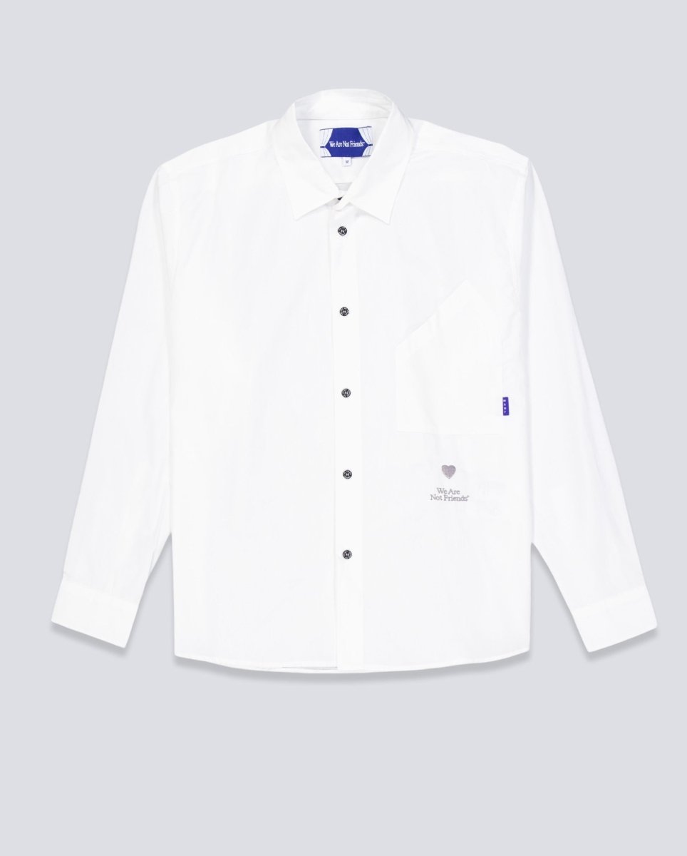 Camisa We Are Not Friends Work The Love Blanco Unisex WANFSS26-13