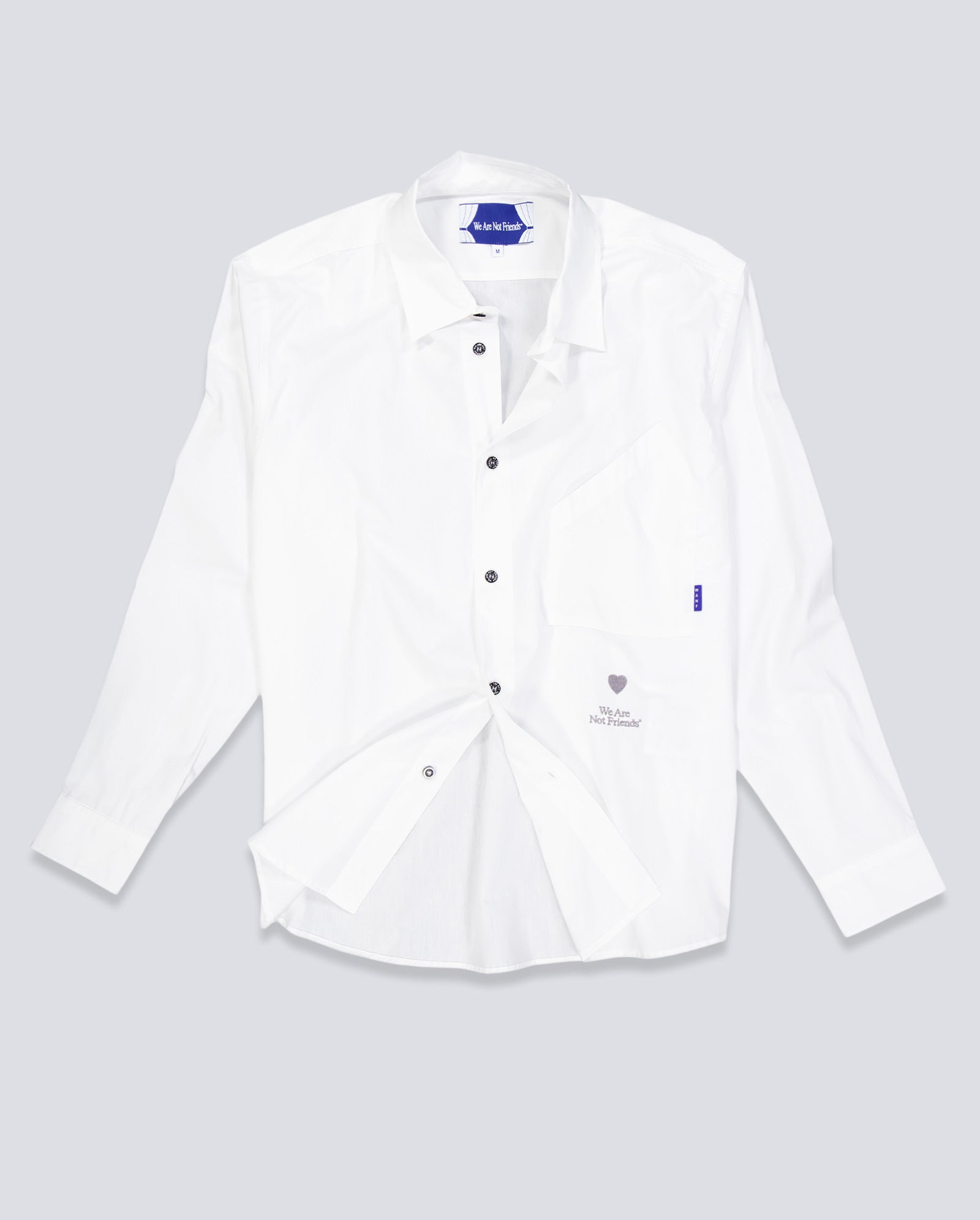 Camisa We Are Not Friends Work The Love Blanco Unisex WANFSS26-13