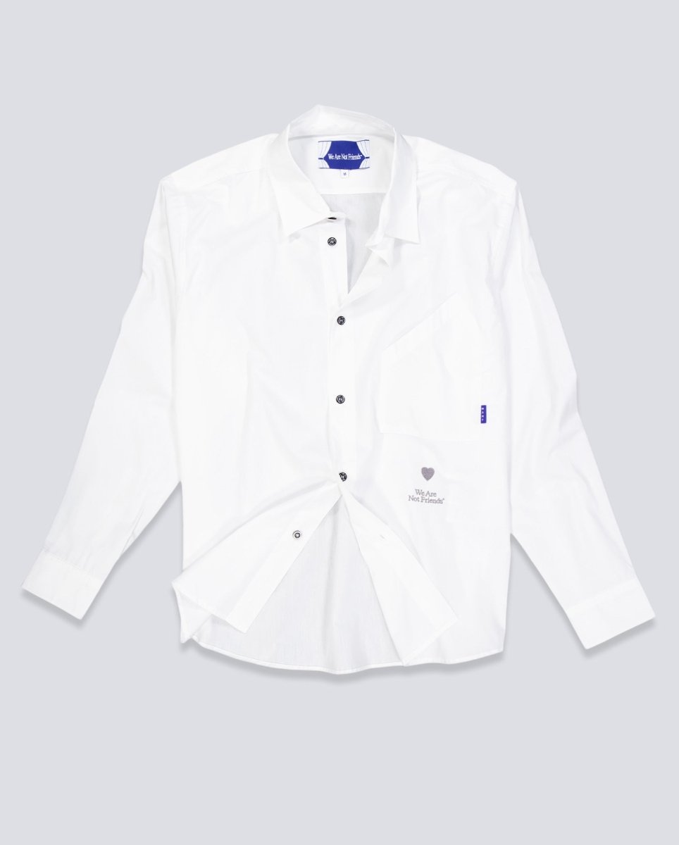 Camisa We Are Not Friends Work The Love Blanco Unisex WANFSS26-13