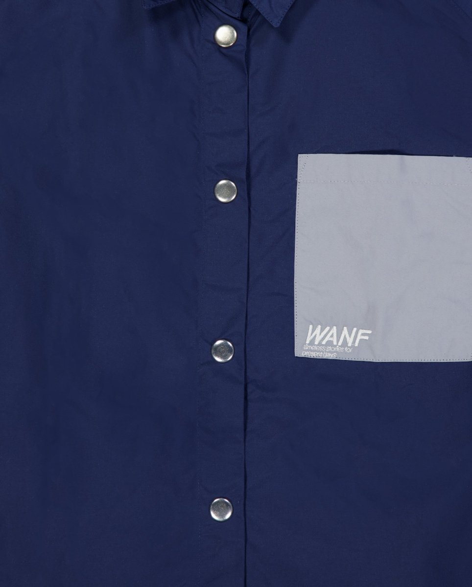 Camisa We Are Not Friends Yama Azul Marino Unisex WANFSS25-42