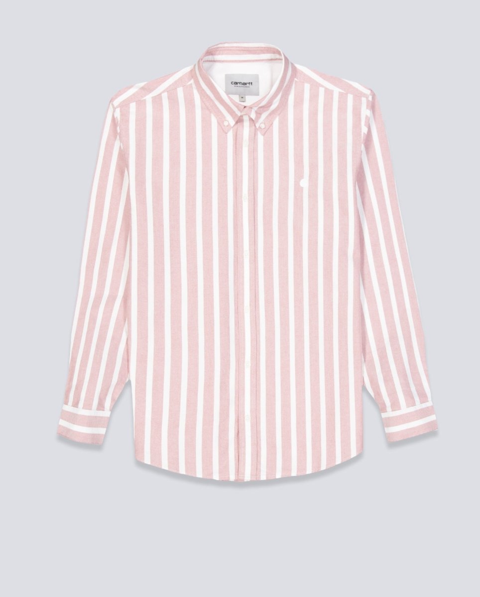 Camisa de Rayas Carhartt WIP Deven Roja Unisex I036198-3JDXX