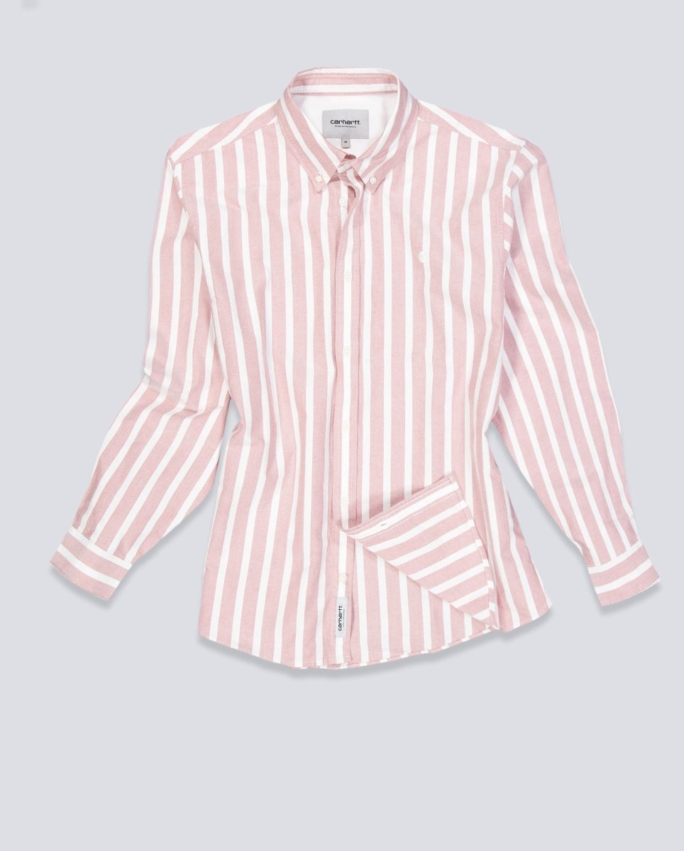 Camisa de Rayas Carhartt WIP Deven Roja Unisex I036198-3JDXX