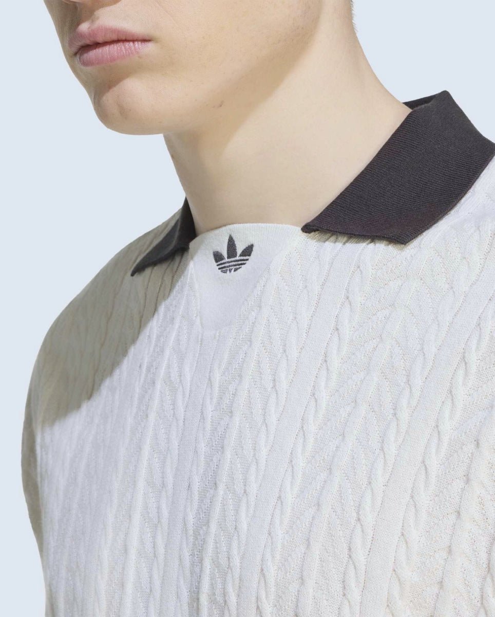Camiseta Adidas Fútbol Punto Trenzado Blanca Unisex KR9765