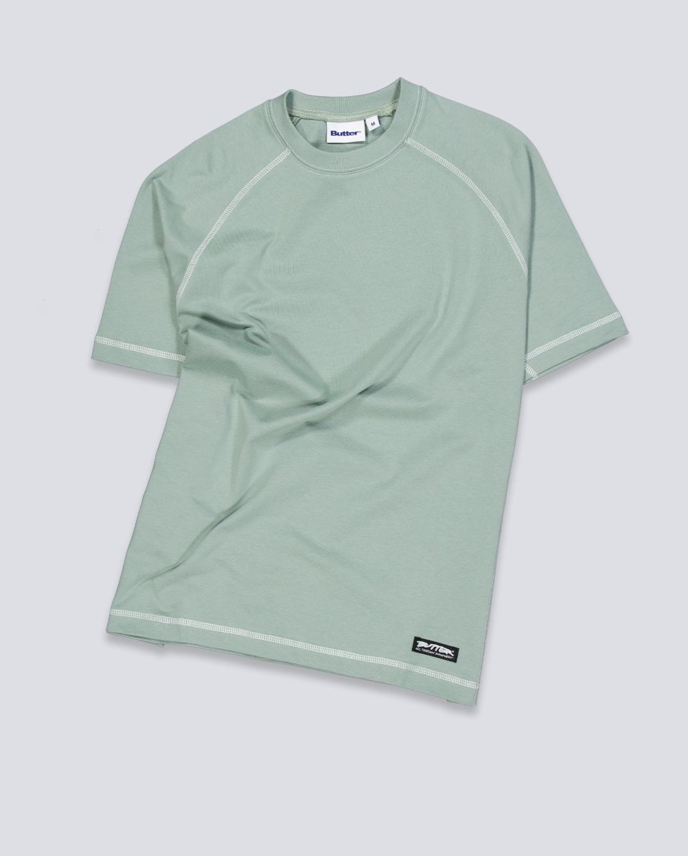 Camiseta Butter Goods Cliff Contrast Verde Unisex BGQ1261301