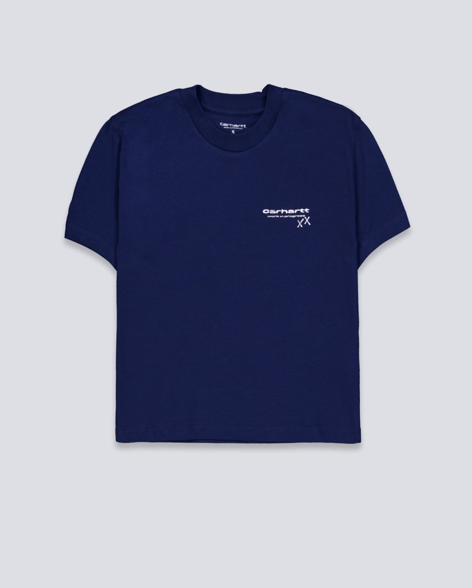 Camiseta Carhartt WIP Garble Azul Mujer I036031-VQXX