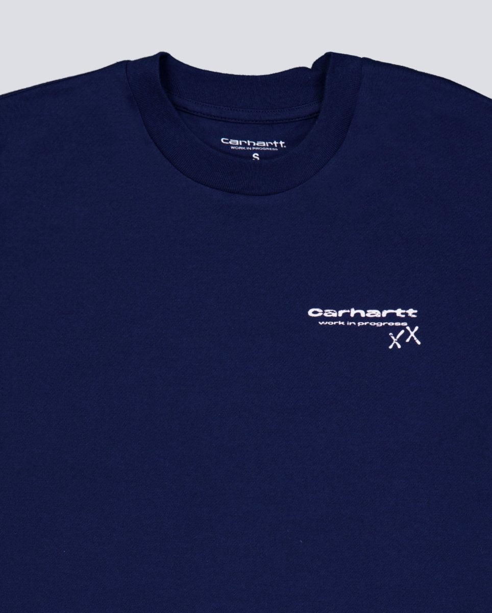 Camiseta Carhartt WIP Garble Azul Mujer I036031-VQXX