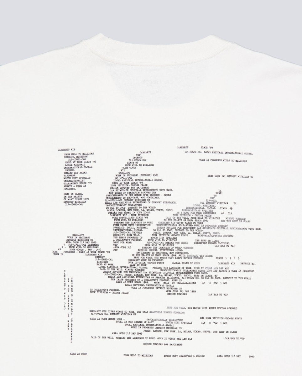 Camiseta Carhartt WIP Punched Blanco Unisex I036006-D6XX