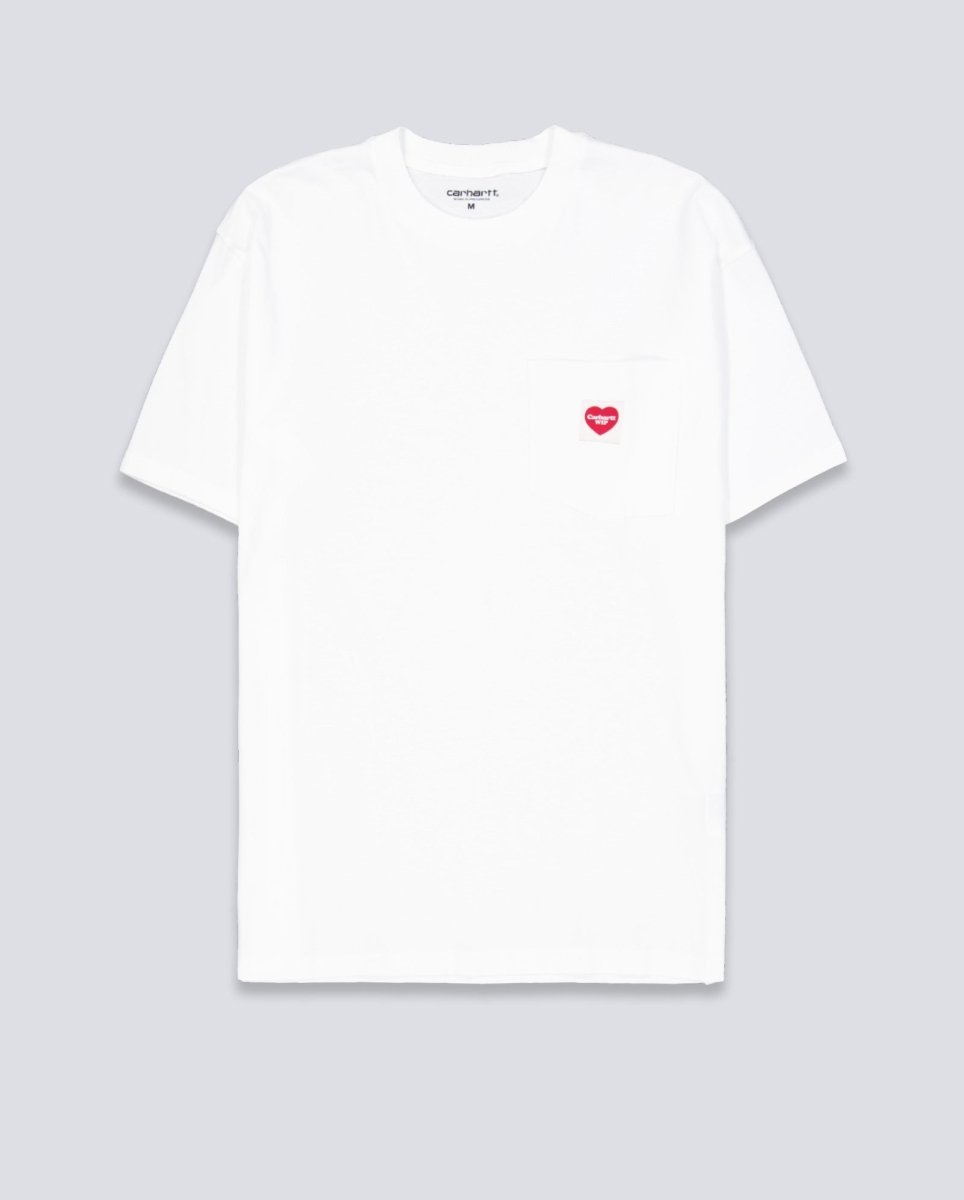 Camiseta Carhartt WIP S/S Pocket Heart Blanca Unisex I032128-1WZXX