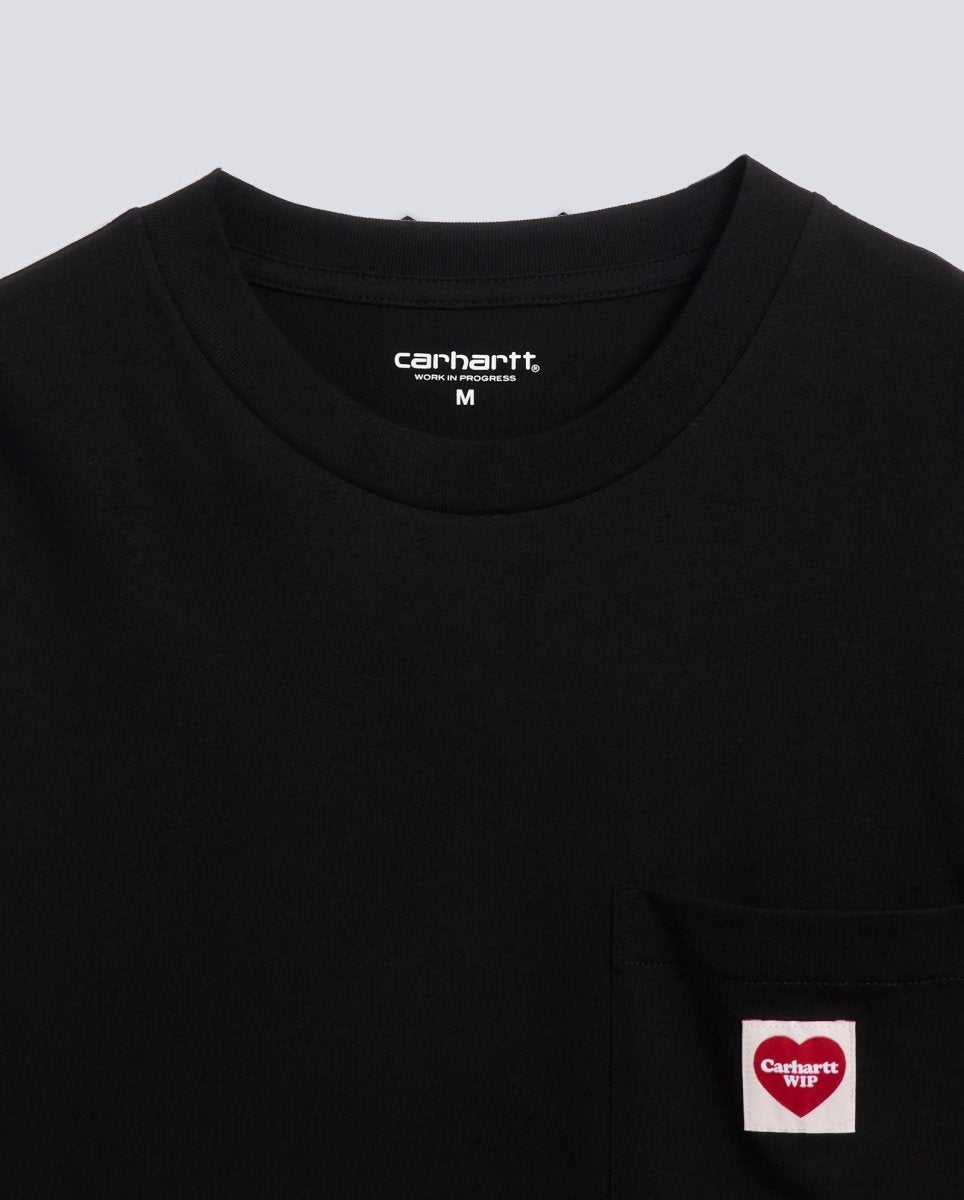 Camiseta Carhartt Wip S/S Pocket Heart Negro Hombre I032128-1V2XX