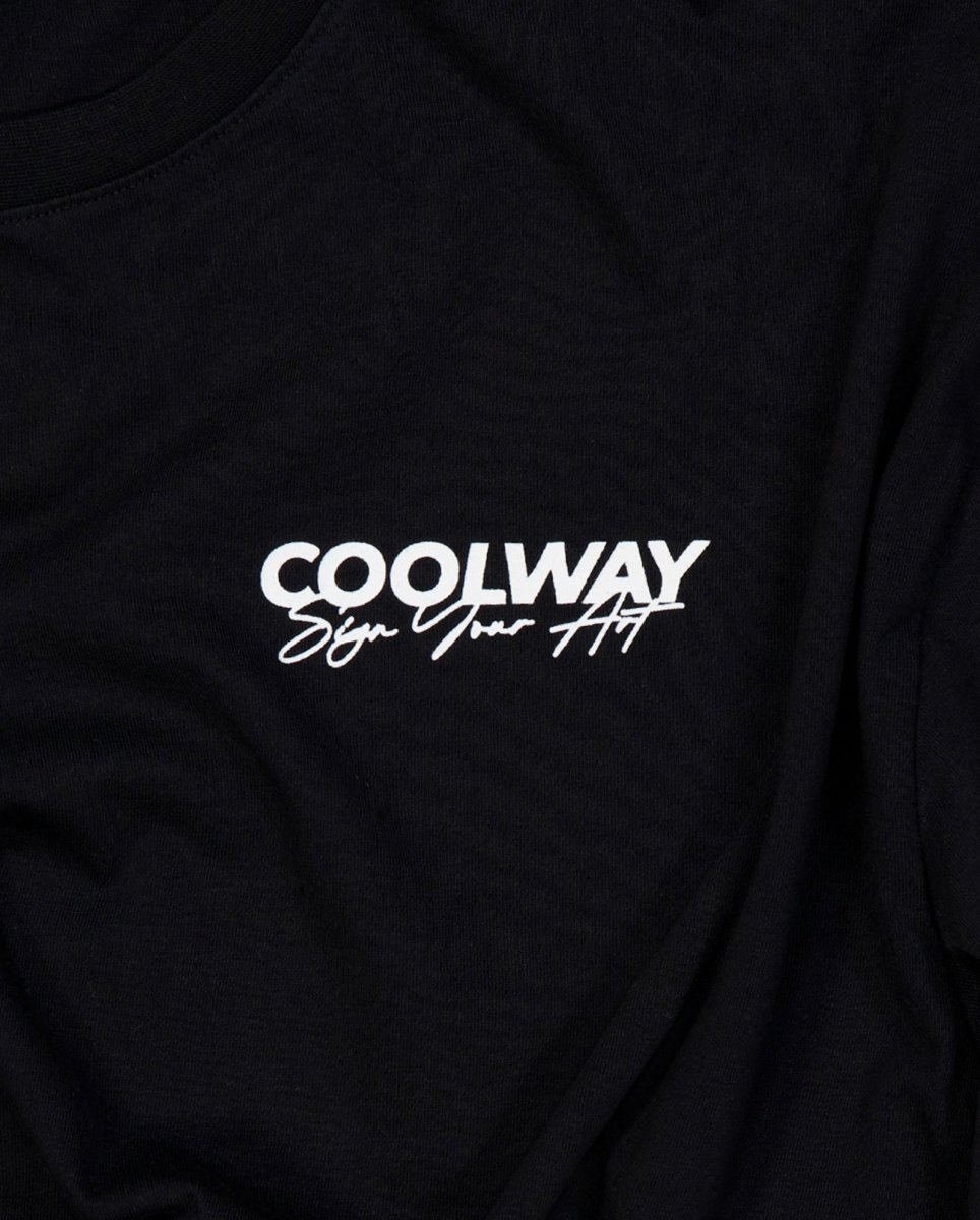 Camiseta Coolway Double Sleeve Negro Y Blanco Unisex 9008762