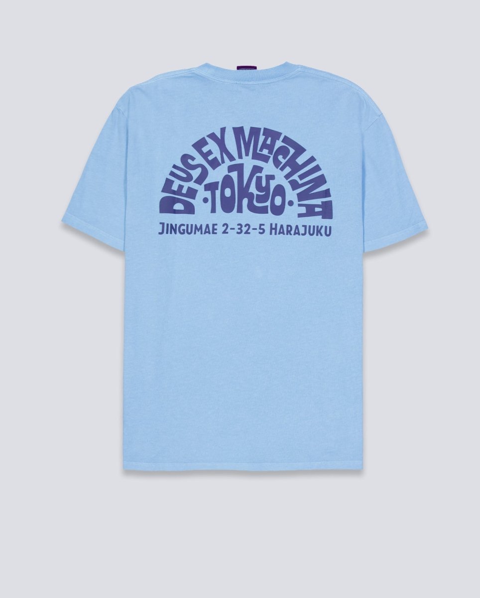 Camiseta Deus Tokyo Address Azul Unisex D261MTS573