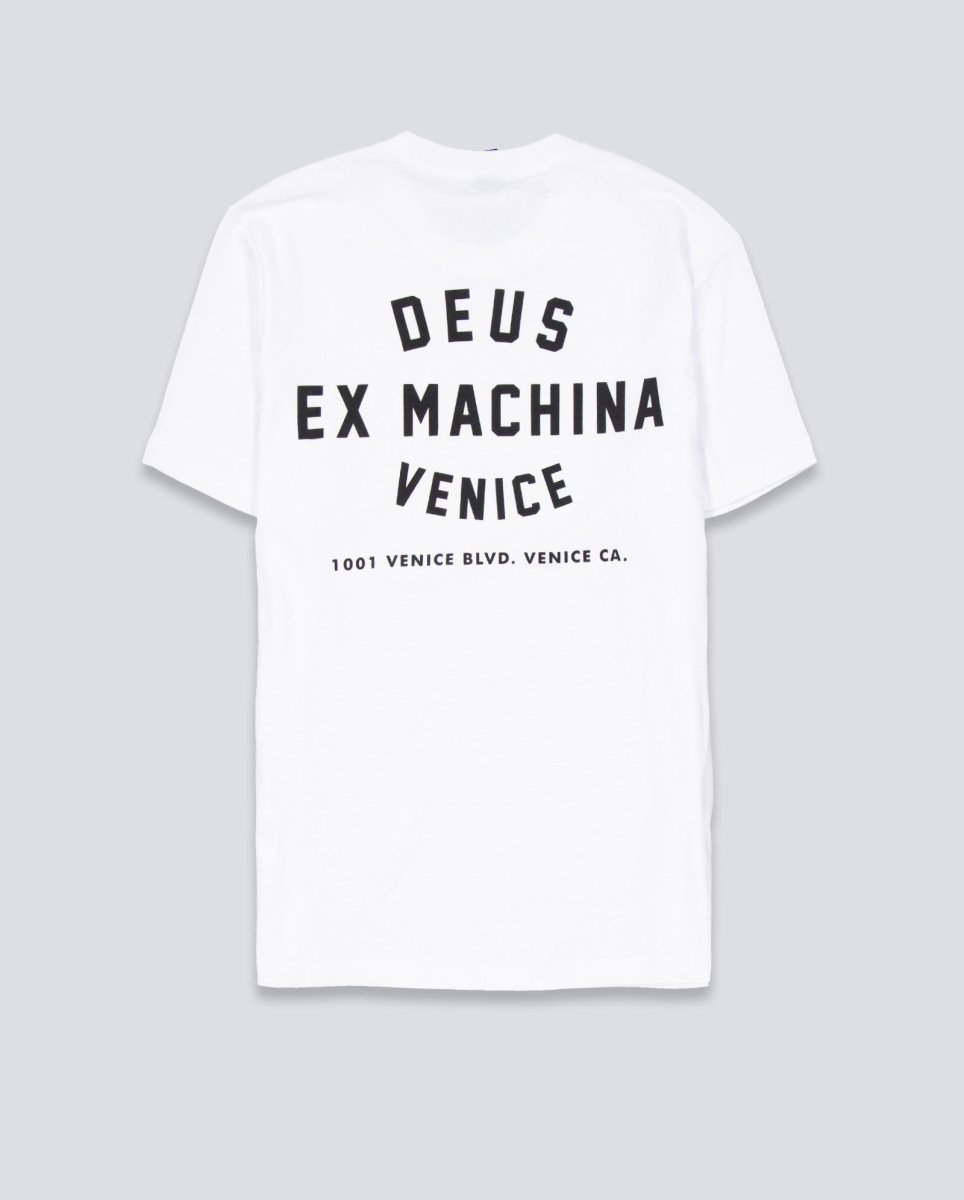 Camiseta Deus Venice Skull Blanca Unisex D261MTS128