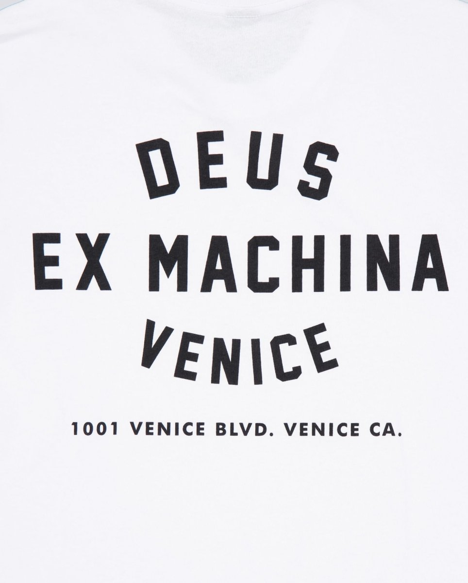 Camiseta Deus Venice Skull Blanca Unisex D261MTS128
