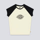 Camiseta Dickies Forth Shaw Raglan Negro Y Beige Mujer
