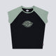 Camiseta Dickies Forth Shaw Raglan Verde Y Negro Mujer